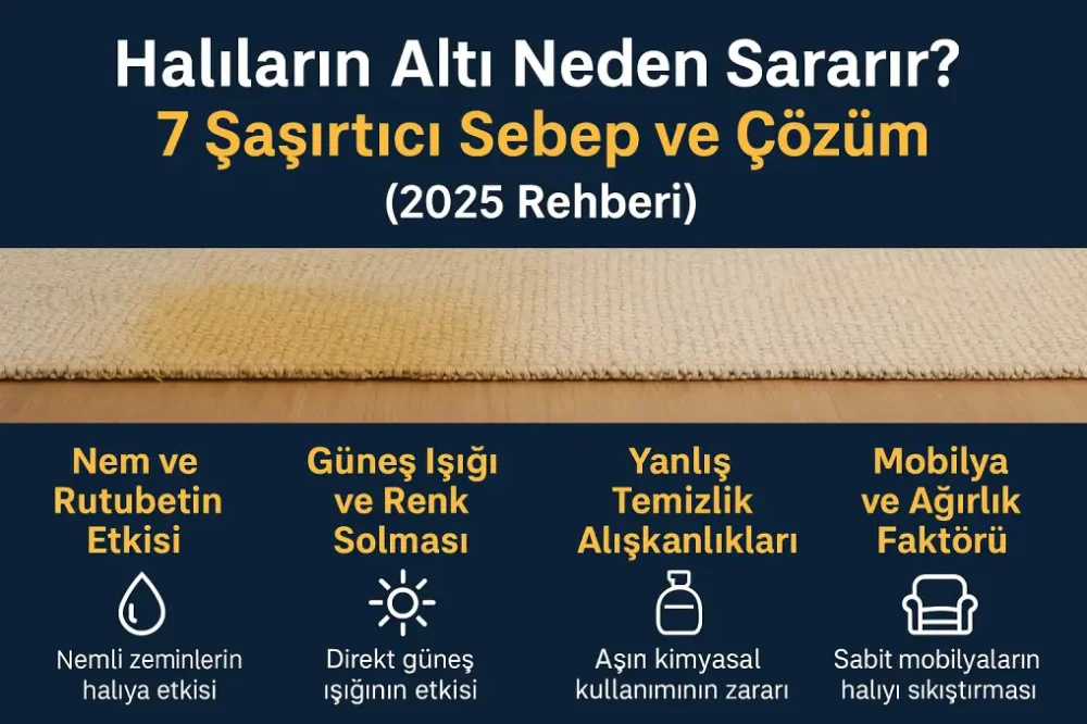 Halıların Altı Neden Sararır? 7 Şaşırtıcı Sebep ve Çözüm (2025 Rehberi)