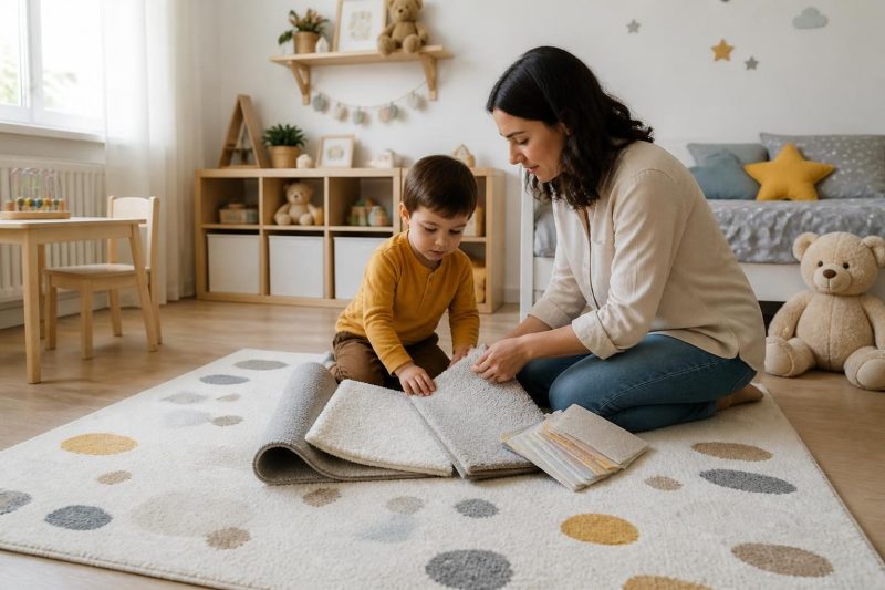 Çocuk odası halısı nasıl seçilir rehberine uygun oyun alanı halısı