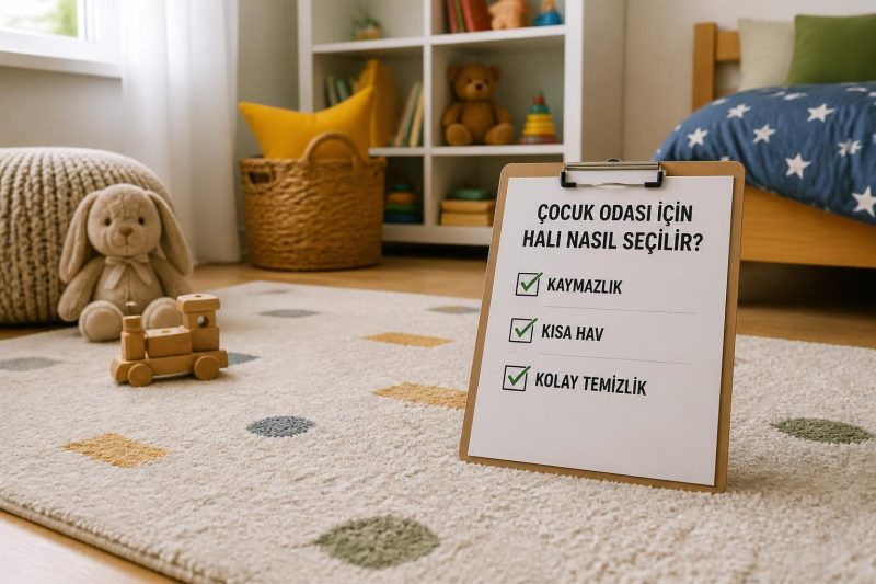 Çocuk Odası İçin Halı Nasıl Seçilir? Kaymazlık, Kısa Hav ve Kolay Temizlik Kontrol Listesi