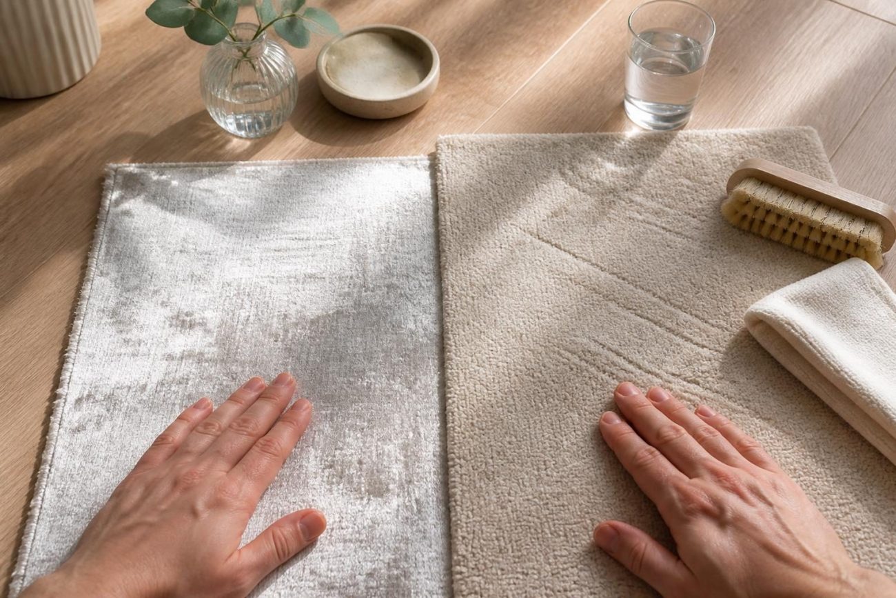 Halıda viskon mu polyester mi parlaklık ve iz karşılaştırması