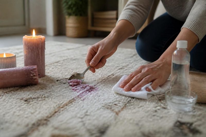 Halıdaki Mum Lekesi Nasıl Çıkar? Isı ve Lif Türüne Göre Güvenli Temizleme Yöntemi