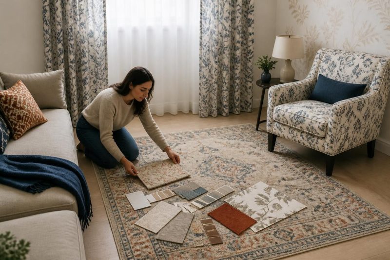 Halı Deseni Nasıl Seçilir? Desenli Koltuk, Perde ve Duvar Kâğıdıyla Görsel Karmaşa Yaratmadan Uyum Kurma Rehberi