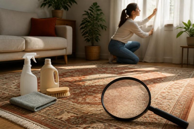 Halıda Renk Solması Nasıl Önlenir? Güneş, Temizlik Ürünü ve Mobilya Yerleşimine Göre Nedeni Ayırt Etme Rehberi
