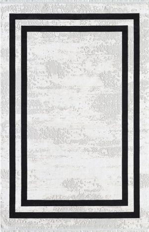Pierre Cardin Halı Monet MT20B Siyah Gri Modern Desenli Şık Makine Dokuması Halı