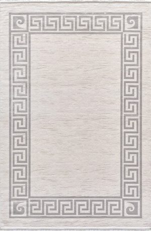 Pierre Cardin Halı Monet MT24B Gri Beyaz Modern Desenli Şık Makine Dokuması Halı