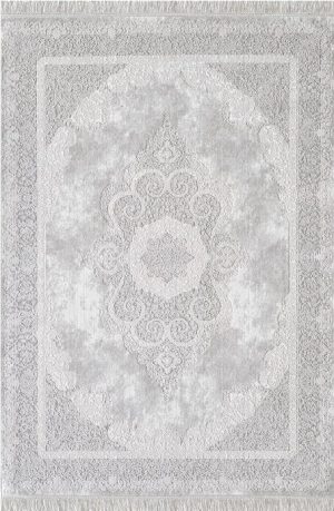 Pierre Cardin Halı Voila ZQ00B Gri Modern ve Geleneksel Desenli Yüksek Kaliteli Halı