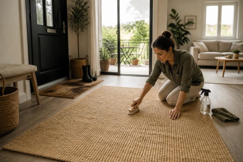 Sisal Halı Kullanışlı mı? Antre, Balkon ve Salon İçin Lif Dökülmesi, Nem ve Temizlik Rutiniyle Karar Rehberi